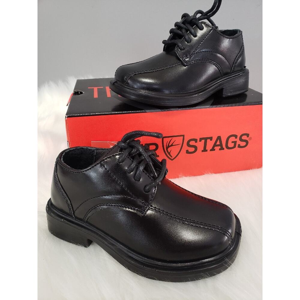 NEW Deer Stags Gabe Black Toddler Dress Shoe Size 5.5 Solid Church Wedding Baby